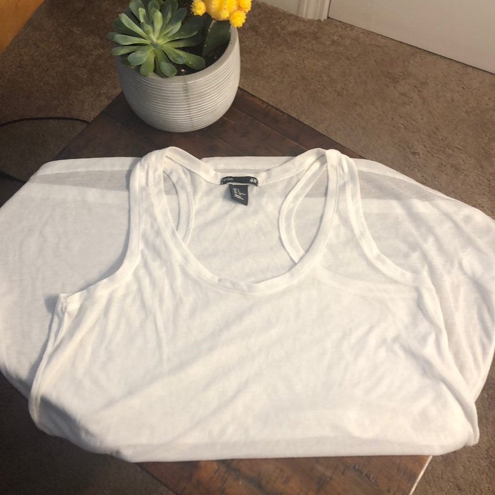 H&M Small White Shear Tank Top